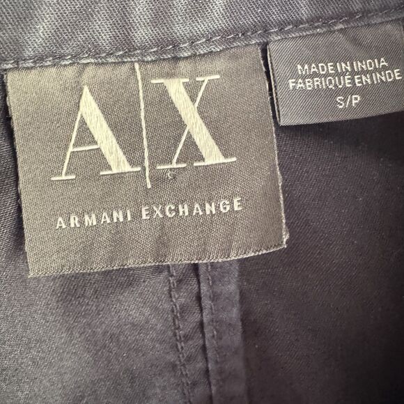 Armani Exchange Women’s Navy Blue Tailored Moto Zipper Accent Jacket Sz Small P - Picture 3 of 5